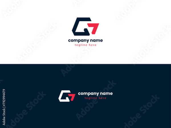 Fototapeta monogram letter logo design