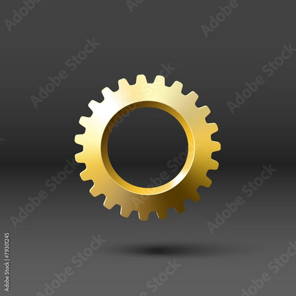 Obraz realistic golden gear