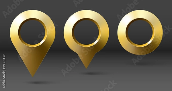 Obraz set golden marker location