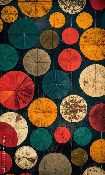 Obraz Captivate Audiences: Stunning Abstract Circle Palette Creates Visual Delight