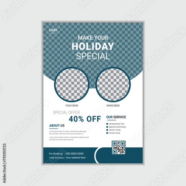 Obraz Travel flyer layout