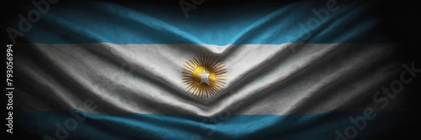 Obraz The flag of the national flag of Argentina. illustrating the celebration of Argentina's Independence Day