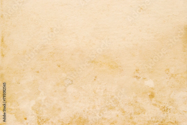 Fototapeta A sheet of old brown rotten paper texture as background