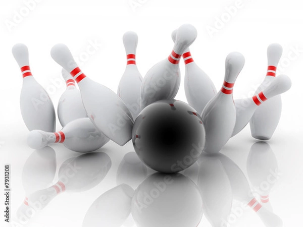 Fototapeta Bowling 3D