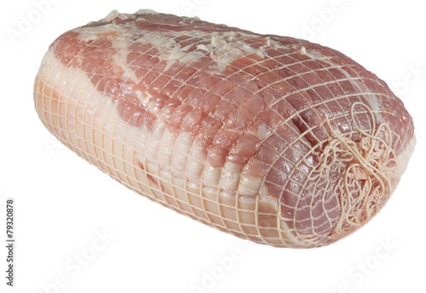 Obraz Raw wrapped pork roast downside