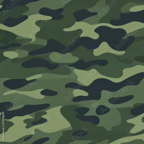 Fototapeta A simple camouflage pattern in Green hunting. Military camouflage. 4608 x 4608