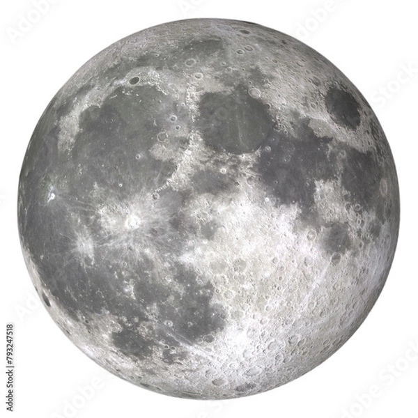 Fototapeta Full Moon (Moon Phase), "Elements of this image furnished by NASA ", isolated png background