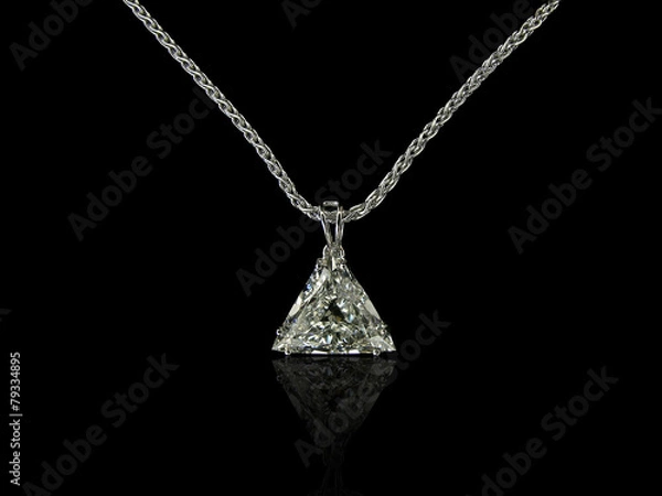 Obraz Trilliant diamond pendant with chain