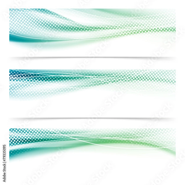 Fototapeta Abstract speed satin swoosh dotted header collection