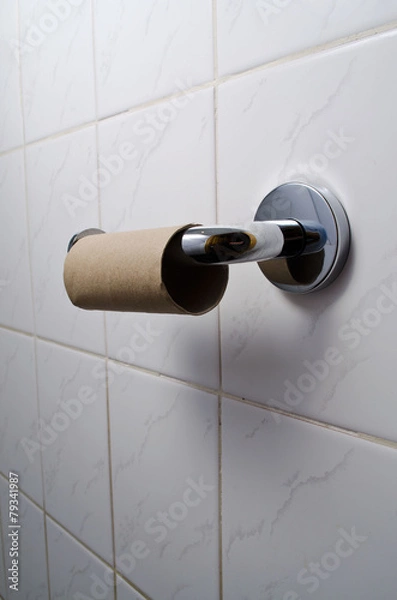 Fototapeta Empty toilet roll
