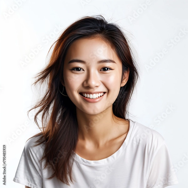 Fototapeta 밝은 미소의 한국 소녀 얼굴