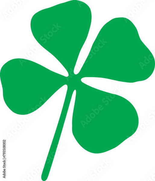 Obraz Natural Four-Leaf Clover Icon (Vectorized)