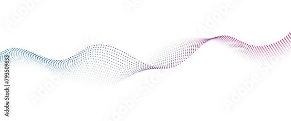 Obraz abstract wavy lines background element. Suitable for AI, tech, network, science, digital technology theme