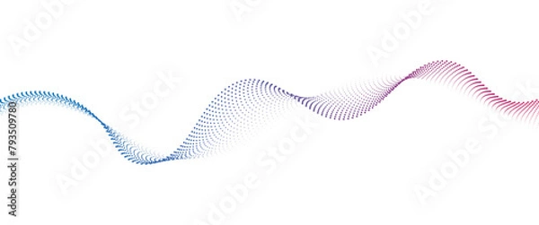Obraz abstract wavy lines background element. Suitable for AI, tech, network, science, digital technology theme