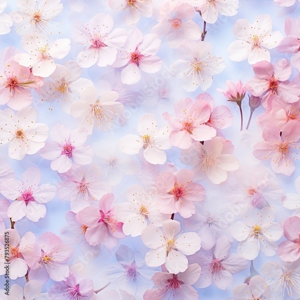 Fototapeta seamless pattern with cherry background