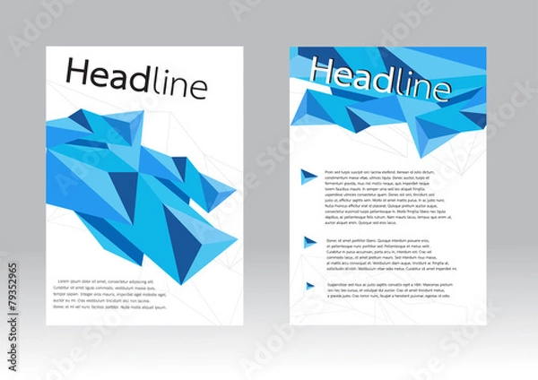 Fototapeta geometric design background for Flyer brochure in A4 size