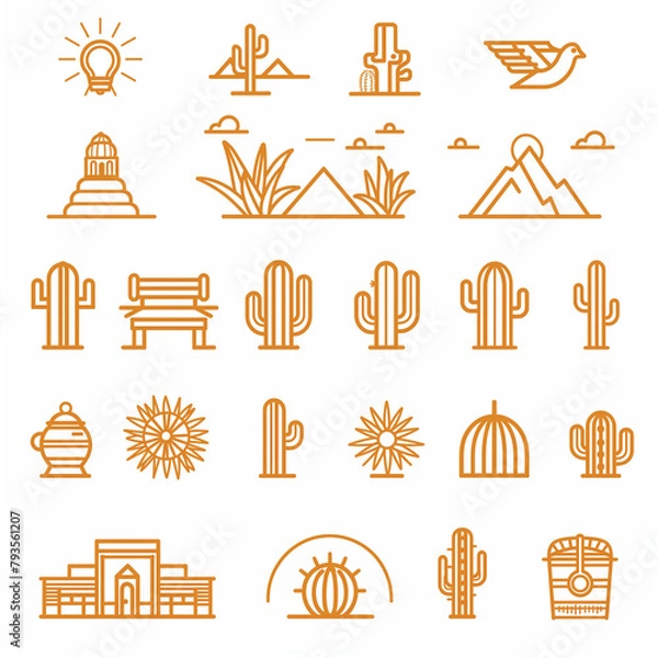 Fototapeta Desert icons