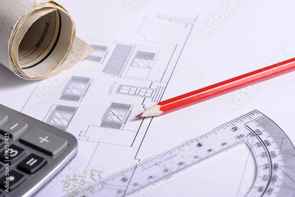 Fototapeta Construction Plans