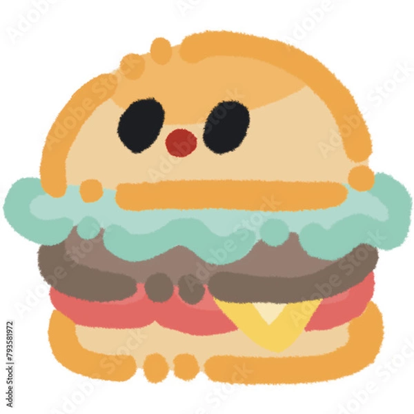 Obraz Cheeseburger cute 