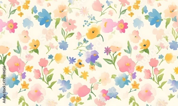 Fototapeta simple small flower pattern, Generative AI