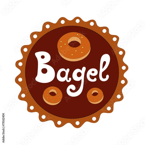Fototapeta Bagel vector illustration