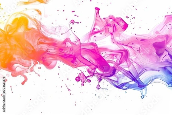 Fototapeta Vibrant abstract liquid design with a translucent white background, ready to add energy to your projects