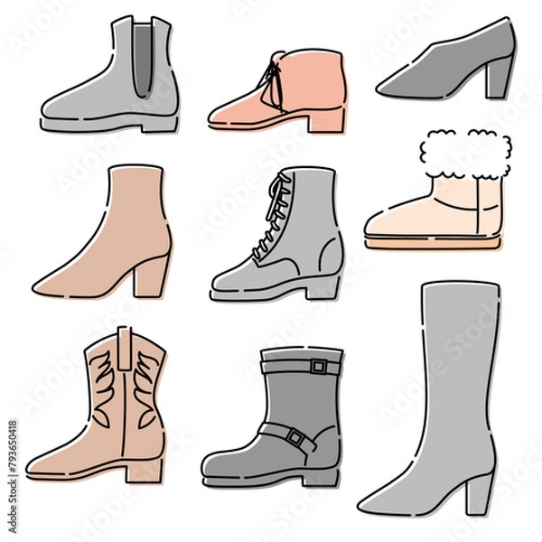 Obraz ブーツ　セット