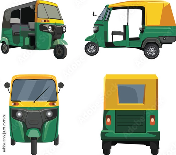 Obraz tuk tuk vector template design , White background