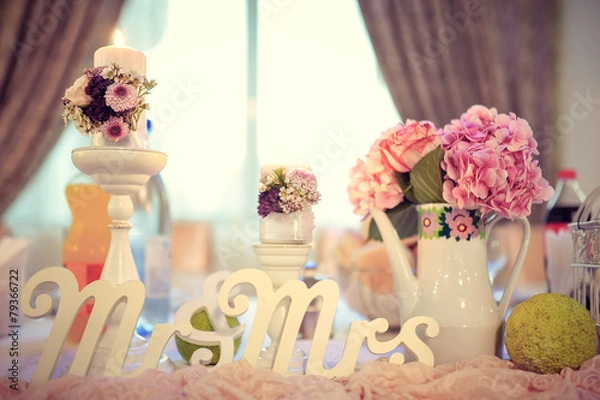 Obraz Wedding presidential table arrangement