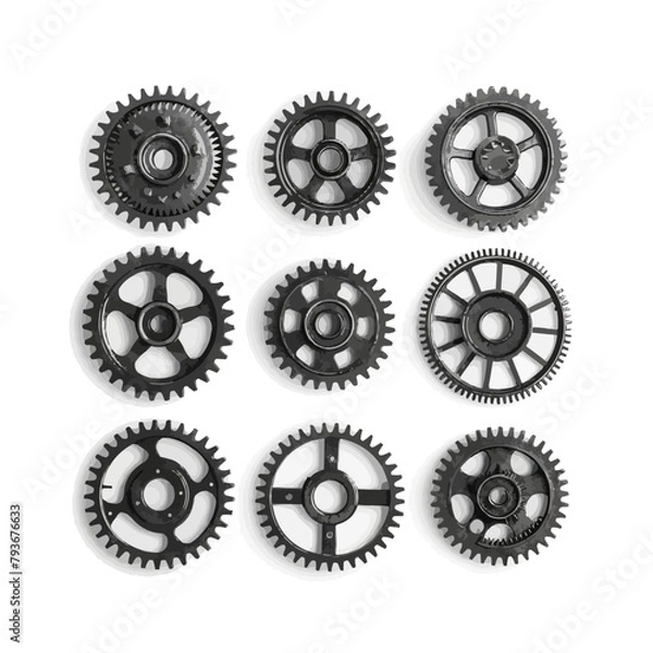 Obraz Gear icon vector set. clockwork illustration sign collection. Mechanics symbol.