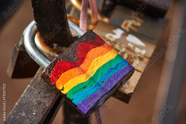 Obraz LGBT Rainbow Lock