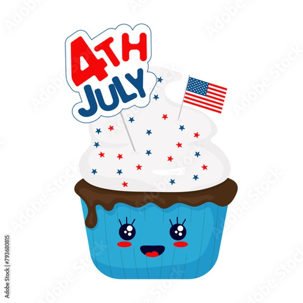 Obraz Independence day cupcake