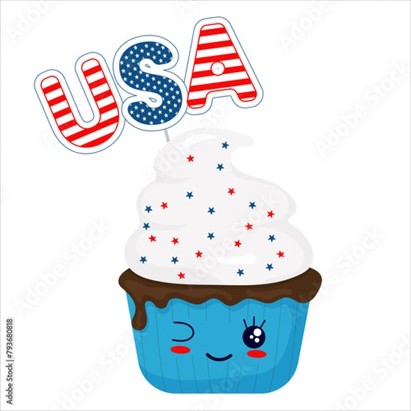 Obraz USA cupcake