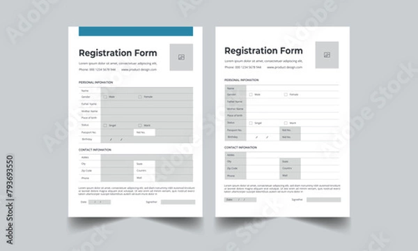 Obraz Registration Form