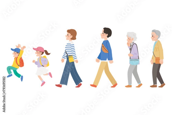 Obraz 旅行に行く3世代家族