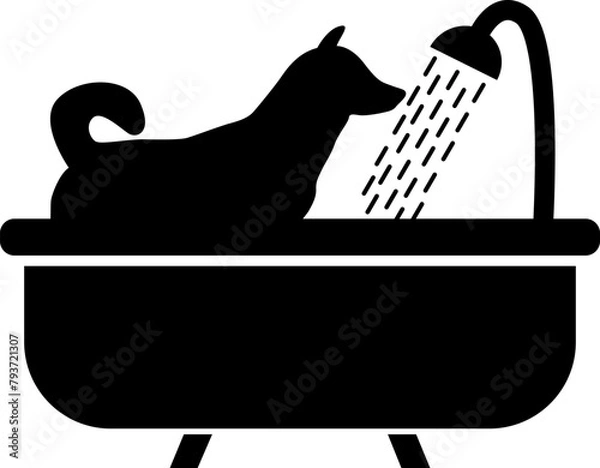 Obraz Dog bath icon 
