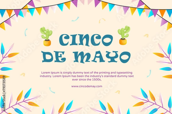 Obraz cinco de mayo vector illustration design