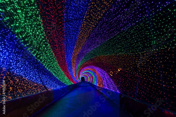 Obraz Colorful light tunnel