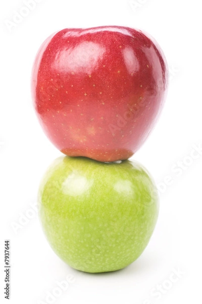 Fototapeta Green Apple red apple