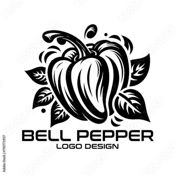 Fototapeta Bell Pepper Vector Logo Design