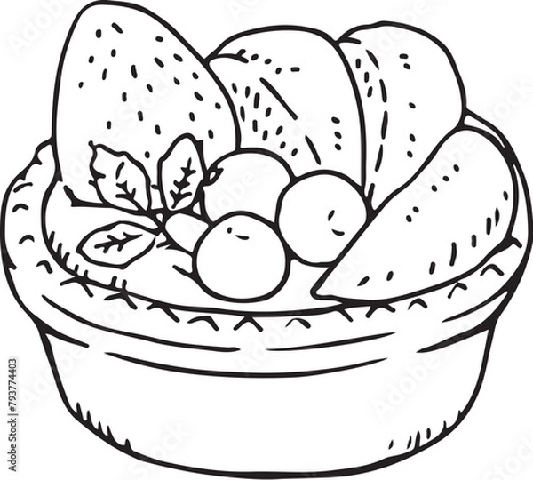 Obraz フルーツタルト線画