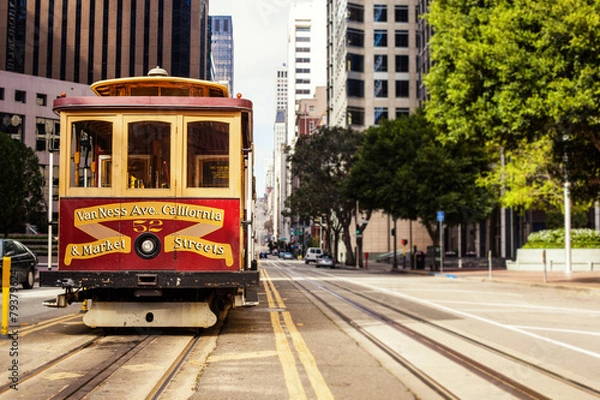 Obraz Kolejka linowa w San Francisco
