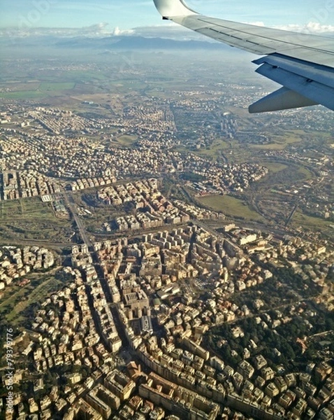 Obraz under an airplane wing