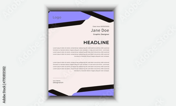 Obraz Modern Poster letterhead Design