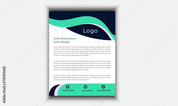 Obraz Modern Poster letterhead Design