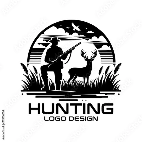 Fototapeta Hunting Vector Logo Design