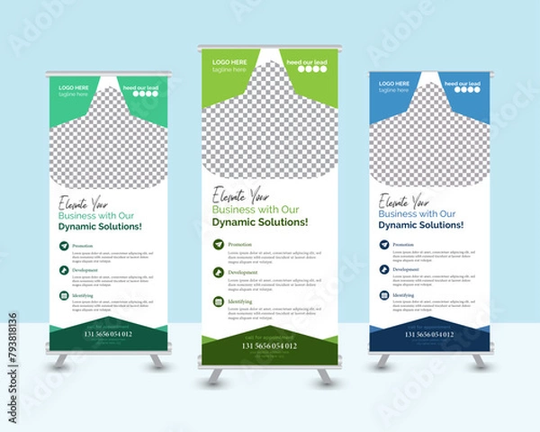 Obraz Corporate roll up banner design template.
