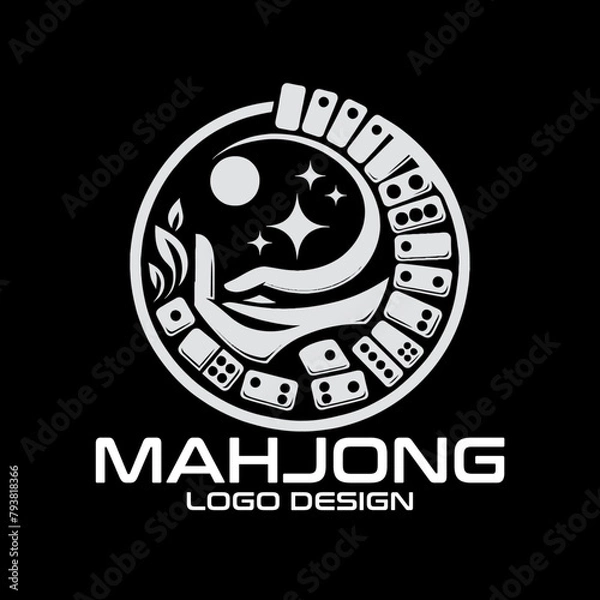 Obraz Mahjong Vector Logo Design