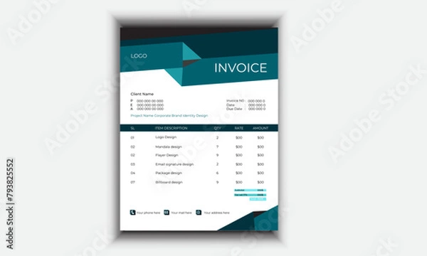 Obraz  invoice template