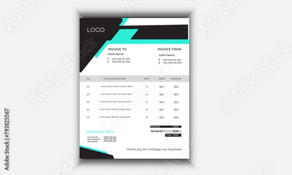 Obraz  invoice template